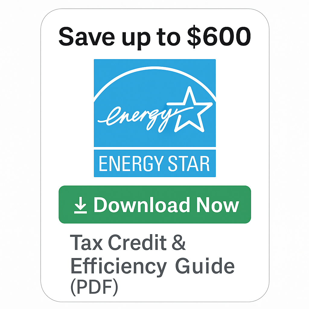 Download our free PDF guide to window energy efficiency ratings and federal tax credits