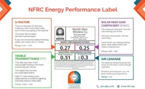 Northeast Ohio NFRC label for energy-efficient windows