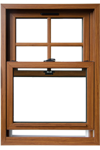Okna vinyl double-hung window with tilt-in sashes