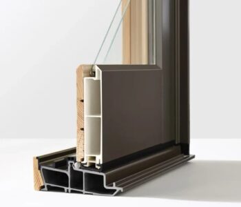 Marvin Ultrex fiberglass window cross-section showing composite durability