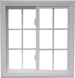 Okna sliding window in white vinyl